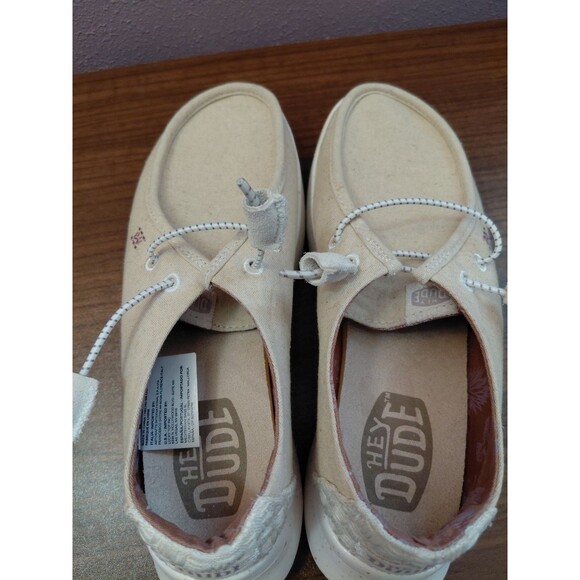 Hey Dude Wendy Peak Chambray Women's Size 7 Casual Platform Sneakers - Picture 6 of 8